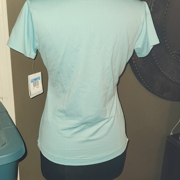 NEW DEADSTOCK VINTAGE NIKE DRIFIT GOLF PERFORMANCE POLO NO BUTTON V-NECK SZM - Picture 3 of 16